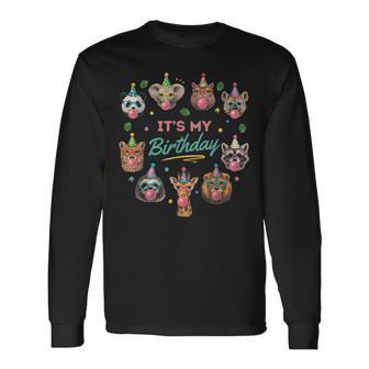 Wild Jungle Animal Birthday Safari Long Sleeve T-Shirt - Thegiftio UK