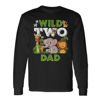Wild Two Dad Zoo Compleannoafari Jungle Animali Maglietta a maniche lunghe - Novitaregali