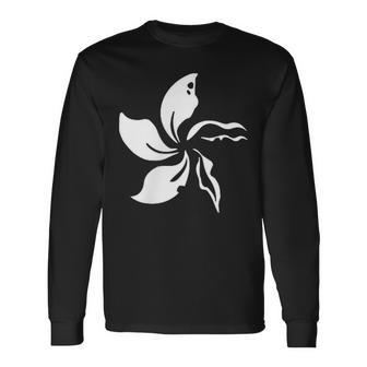Wilted Bauhinia Flag 2019 香港抗議 長袖Tシャツ - Kawaiitshirt