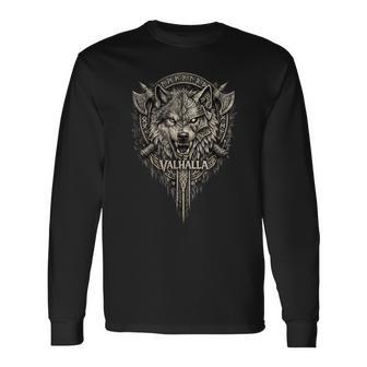 Wolf Wikinger Wolf Geschenk Odins Wölfealhalla Langarmshirts - Geschenkecke