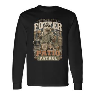 Worlds Best Fotter パティオ パトロール 裏庭 カワウソ しゃれ 誕生日 長袖tシャツ 長袖Tシャツ - Kawaiitshirt
