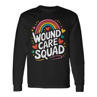 Wound Care Squad Wocn Ostomy Care And Medical Nursing Long Sleeve T-Shirt - Thegiftio UK