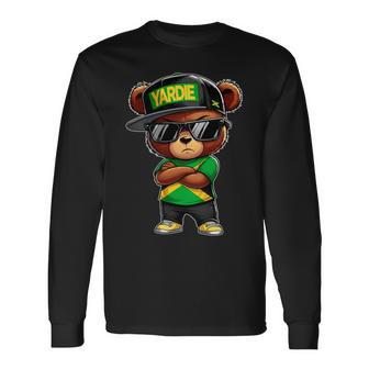 Yardie ジャマイカ ベア ジャマイカ国旗 ジャマイカの服 長袖tシャツ 長袖Tシャツ - Kawaiitshirt