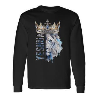 Yeshua Lion With Crown Long Sleeve T-Shirt - Thegiftio UK