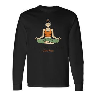 Yoga Meditación Humor Pasatiempos Deportes Camiseta de manga larga - Regaloses