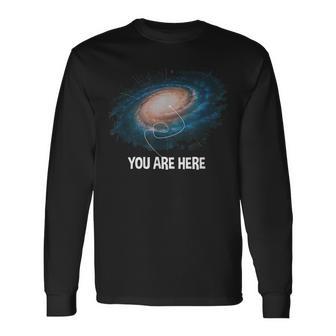 You Are Here 宇宙 銀河 天文学 長袖Tシャツ - Kawaiitshirt