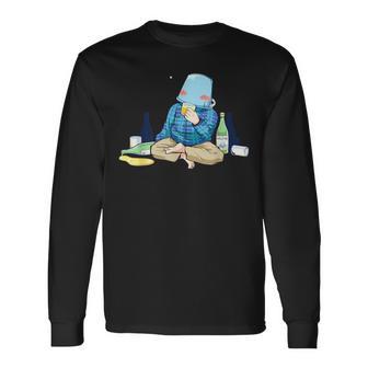 【コラボイラスト】おしげ酒 長袖Tシャツ - Kawaiitshirt