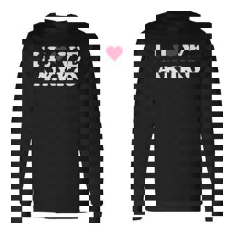 あきこ大好き おそろい 彼女&彼氏 あきこ 名前 長袖Tシャツ - Kawaiitshirt