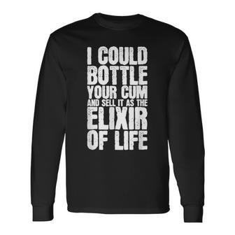 あなたの精子を瓶詰めして人生の万能薬として売ってもいいよ 長袖Tシャツ - Kawaiitshirt