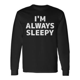 いつも眠いシャツいつも眠い 長袖Tシャツ - Kawaiitshirt