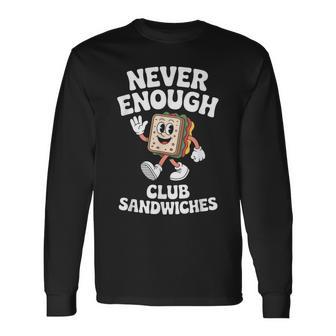 おもしろクラブサンドイッチまたはクラブサンドイッチ レトロ 長袖Tシャツ - Kawaiitshirt