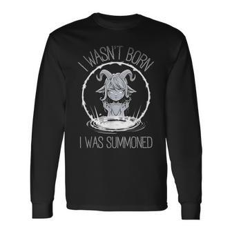 かわいいかわいい悪魔ゴス少女、私は生まれていませんでした 私は召喚されました 長袖Tシャツ - Kawaiitshirt