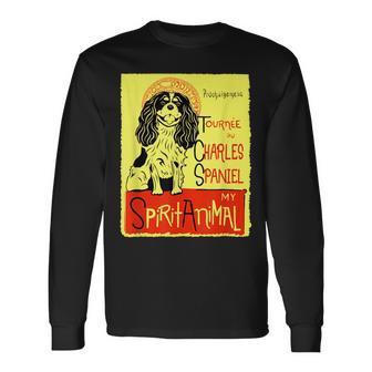 かわいいキャバリア王チャールズ・コッカー スパニエル ドッグアート ギフト 長袖Tシャツ - Kawaiitshirt