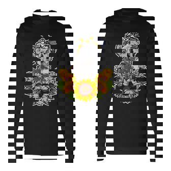 かわいいコアラベア ポイズンひまわりデココアラ 長袖Tシャツ - Kawaiitshirt