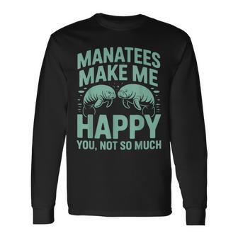 かわいいマナティーユーモア 面白い海の生物 海の生き物 マナティー 長袖Tシャツ - Kawaiitshirt