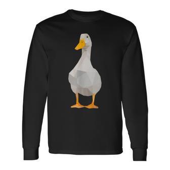 かわいい多角形のアヒル愛好家ファームアヒル 長袖Tシャツ - Kawaiitshirt