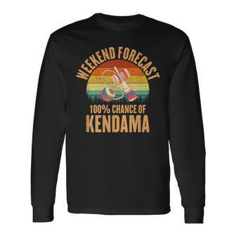 けん玉予報 レトロ けん玉 長袖Tシャツ - Kawaiitshirt