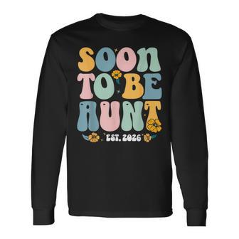 まもなく叔母さんになる 2026年新叔母さん妊娠発表 長袖Tシャツ - Kawaiitshirt