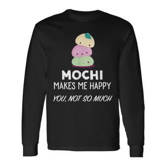 もちは私を幸せにする 長袖Tシャツ - Kawaiitshirt