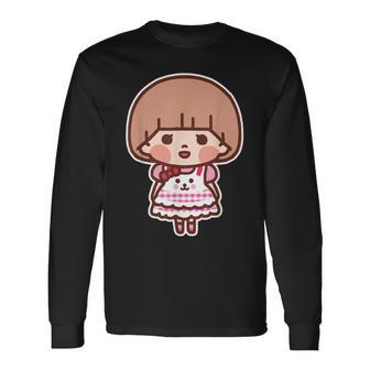 ゆるかわメルちゃん ビッグプリント（表裏） 長袖Tシャツ - Kawaiitshirt