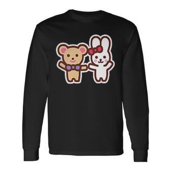 ゆるかわメルちゃん 漫画バックプリント 長袖Tシャツ - Kawaiitshirt