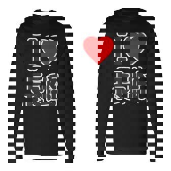 アイラブ・長崎（I Love ハート）Big 大きな文字【47都道府県】ジモtティ 地元愛 旅行お土産 面白 長袖Tシャツ - Kawaiitshirt