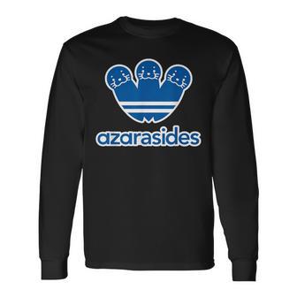 アザラシデス Azarasides《ブルー 青》ゴマちゃん ブランド パロディ 面白い かわいい 長袖Tシャツ - Kawaiitshirt