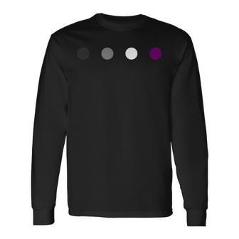 アセクシャルフラッグカラー Lgbtq Ace ジェンダープライド アロアスの格言 長袖Tシャツ - Kawaiitshirt