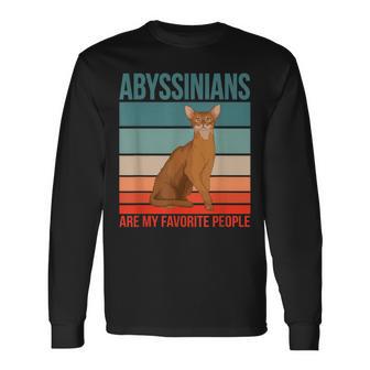 アビシニアン私の好きな人たち 子猫猫の飼い主 アビシニアン 長袖Tシャツ - Kawaiitshirt