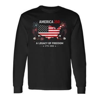 アメリカ250周年記念 アメリカ 250 アメリカ 250歳の誕生日 長袖Tシャツ - Kawaiitshirt