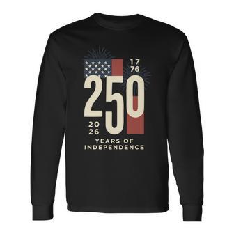 アメリカ250周年記念 愛国心が強い7月4日 250年 長袖tシャツ 長袖Tシャツ - Kawaiitshirt
