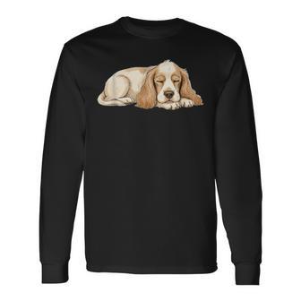 アメリカン・コッカー・スパニエル シンプルデザイン 長袖Tシャツ - Kawaiitshirt