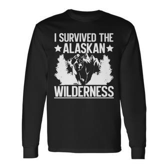 アラスカの荒野を生き延びたアラスカ 長袖tシャツ 長袖Tシャツ - Kawaiitshirt