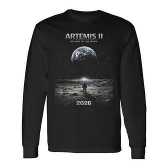 アルテミス 宇宙飛行士ミッション トゥ・ザ・ムーン 2026 ロケットアルテミス2 長袖Tシャツ - Kawaiitshirt