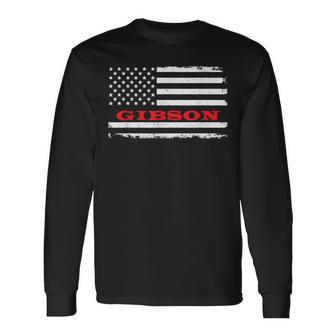 アーカンソー州 アメリカ国旗 ギブソン Usa 愛国心 お土産 長袖Tシャツ - Kawaiitshirt