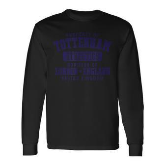 イギリスネイビープリントのトッテナムロンドンプロパティ 長袖Tシャツ - Kawaiitshirt