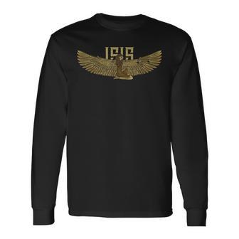 イシス 翼の女神 古代エジプト エジプト象文字 長袖Tシャツ - Kawaiitshirt