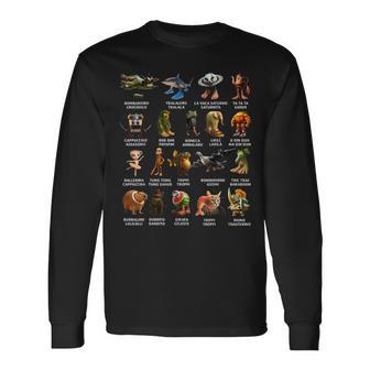 イタリアのブレインロットリスト 長袖Tシャツ - Kawaiitshirt