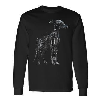 イタリアン グレイハウンド 犬 グラフィック ペット アートワーク イタリアン グレイハウンド 長袖Tシャツ - Kawaiitshirt