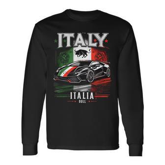 イタリアンブル スー アヴェンタドール 長袖Tシャツ - Kawaiitshirt