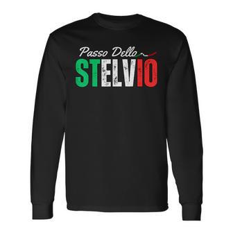 イタリア山アルプス旅行 パッソ・デッロ・ステルヴィオ メンズ レディース 長袖Tシャツ - Kawaiitshirt