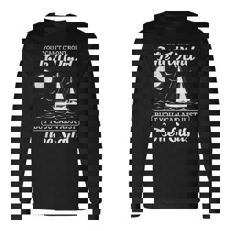 インスピレーションを与えるセーリングの引用句 航海風と帆のデザイン。 長袖Tシャツ - Kawaiitshirt