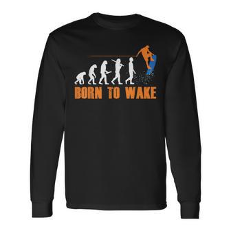 ウェイクボードウェイクボーダーウェイクボードフリースタイルウェイクボード 長袖Tシャツ - Kawaiitshirt
