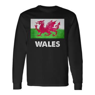 ウェールズ国旗tシャツ 長袖Tシャツ - Kawaiitshirt