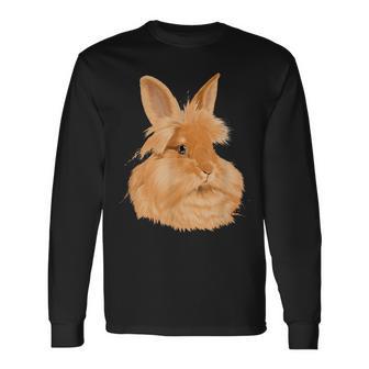 ウサギ ライオンヘッド ウサギ 長袖Tシャツ - Kawaiitshirt