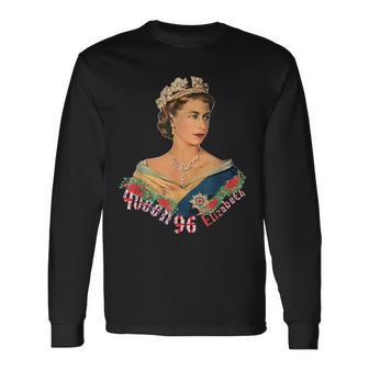 エリザベス女王2世 イギリスの王冠 マジェスティ エリザベス女王 長袖Tシャツ - Kawaiitshirt