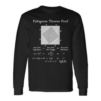 オタクピタゴラスの定理証三角形 数学教師 オタク 長袖Tシャツ - Kawaiitshirt