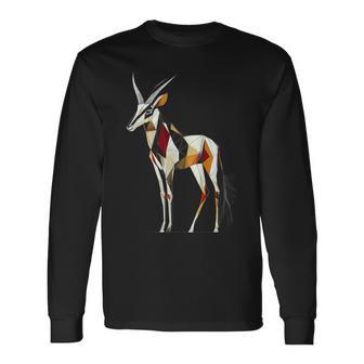 オリックス 動物 モチーフ イラスト オリックス 長袖Tシャツ - Kawaiitshirt