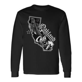 オークランド カリフォルニア マップ ノーザンカリ ベイエリア Ca 長袖Tシャツ - Kawaiitshirt