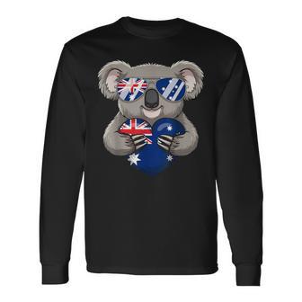 オーストラリア国旗 オーストラリアコアラ 長袖Tシャツ - Kawaiitshirt